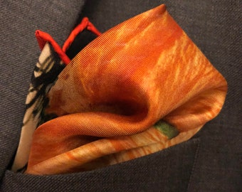 Salmon Sea by Carl Warner...A luxury silk pocket square