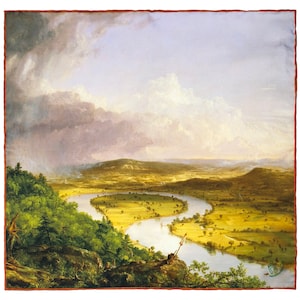 Set di tre belle arti e fine moda seta Pocket piazze con Thomas Cole
