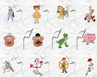 Toy Story Character Tees: Cotton Movie T-Shirts