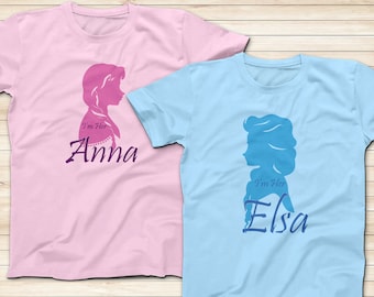 I'm Her Anna and I'm Her Elsa Shirts, Elsa Anna Sister Shirts, Disney Frozen Shirt, Adults and Kids Shirts, Family Disney Trip, Short Sleeve