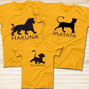 Hakuna Matata Couples Chirts, Mufasa, Sarabi, and Simba Shirts, The Lion King Cartoon Disney Trip Shirt, Vacation Shirt, Family Shirts