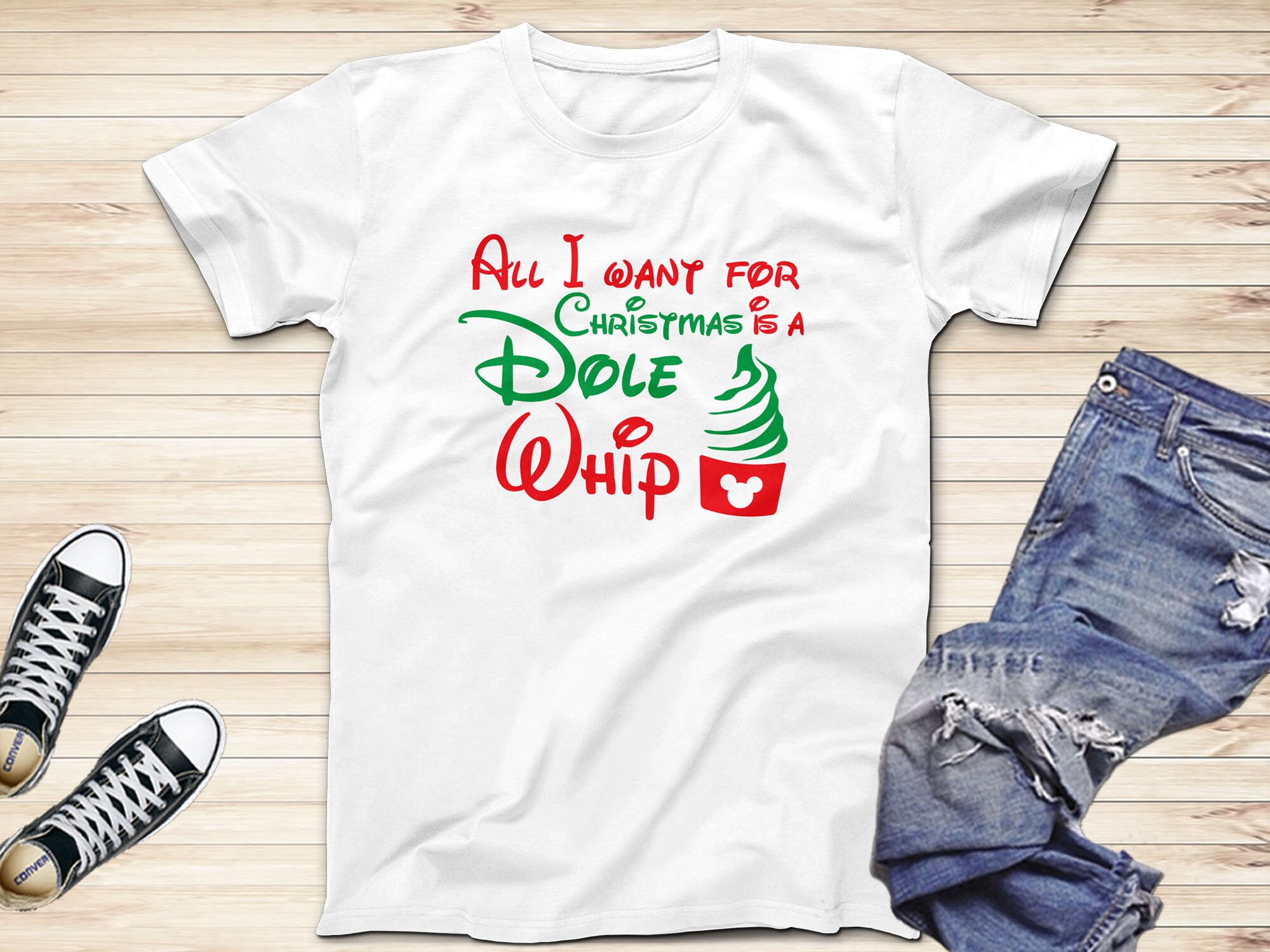 Todo lo que quiero para Navidad es una camisa de viaje de Disney Dole Whip, camisa  de Disney Snack, camisa para adultos y niños, camisa de manga corta, camisas  de viaje de, image size:2000x1500