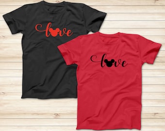 Mickey Love Red, Mickey Love White, Mickey Love Black, Couples Shirt, Valentine's Shirt, Disney Trip Shirt, Adults Shirts, Matching Shirts