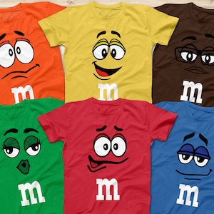 Candy Character Face Shirt: Halloween Costume, Adults & Kids