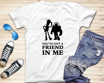 You've Got a Friend in Me T-Shirts, Toy Story Disney Inspired Shirts, Cowboy and Buzz T-Shirt, Disney Trip Shirts, Adults and Kids Shirts