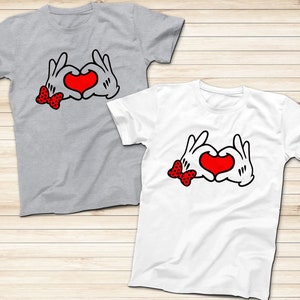 Mickey Heart Hands Shirt, Love Shirt, Love in Mickey Hands, Matching Disney Love Hands Shirt, Disney Vacation Trip Shirt, Relationship Shirt