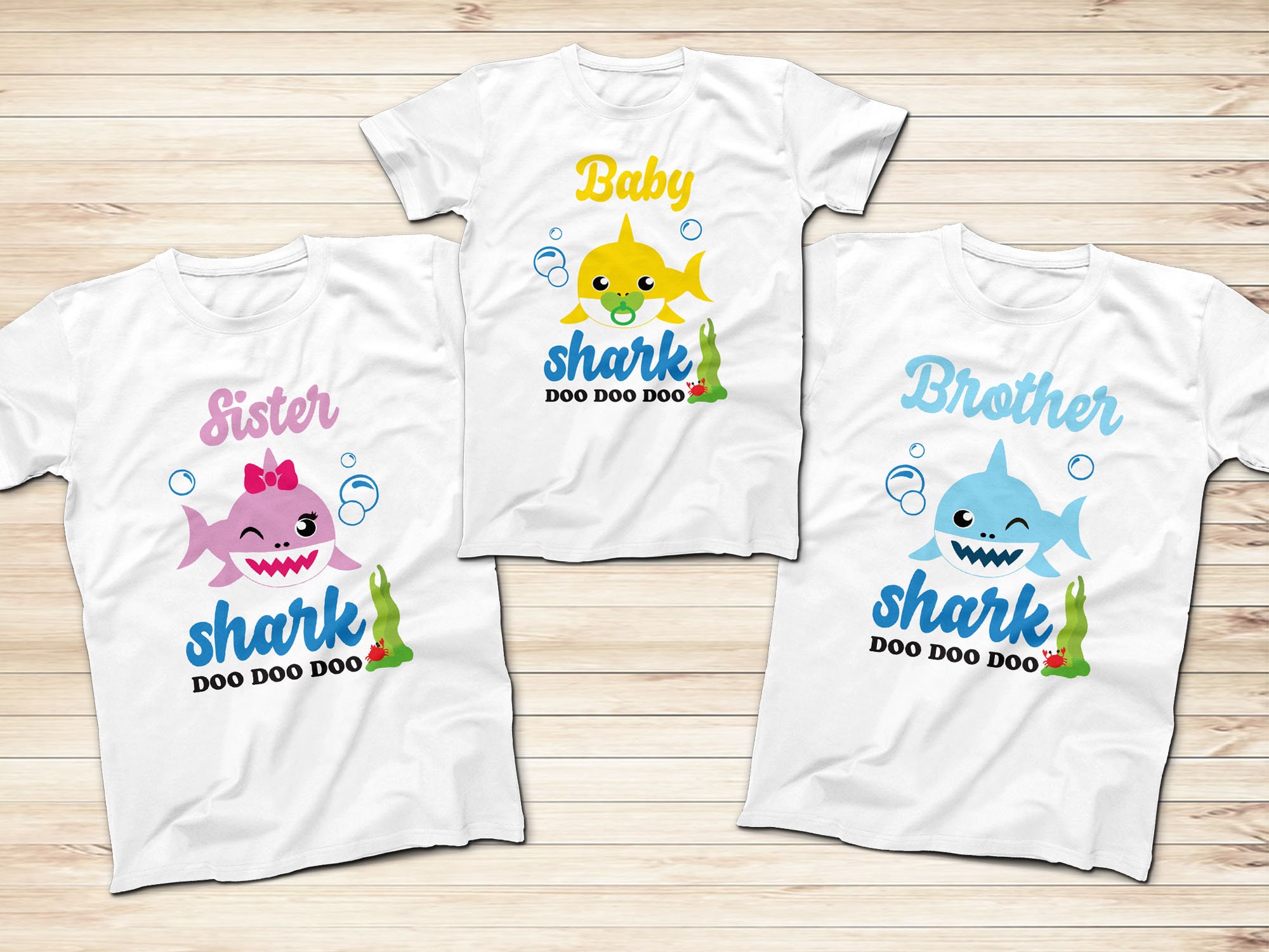 Disney Shark Family Doo Doo Doo White T-shirts Funny Shark - Etsy