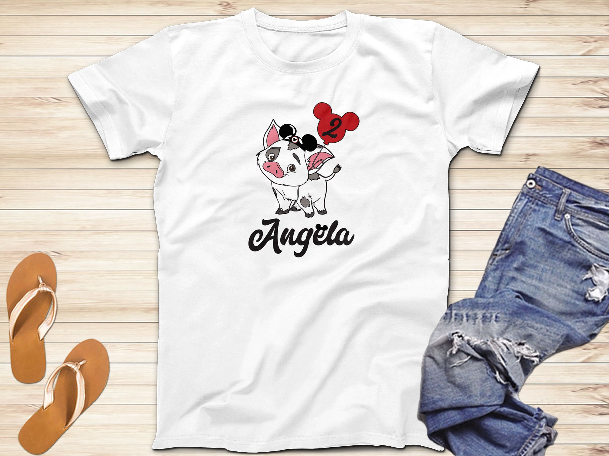 Pua Pig Birthday Shirt: Moana Inspired Cartoon, Personalized Name