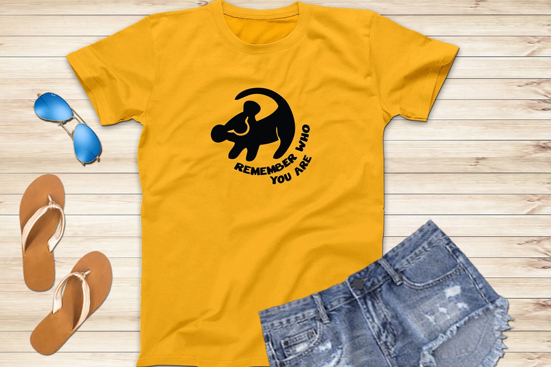 T-shirt Unisexe 'Rappelez-vous Qui Vous êtes' - Design Simba Le Roi Lion - Taille S à XXXL - Coton 100%