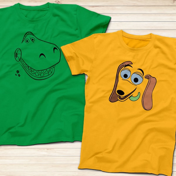 Rex and Slinky Dog Toy Story TShirts, Toy Story Disney Inspired Shirts, Dinosaur and Dog T-Shirt, Disney Trip Shirts, Adults and Kids Shirts