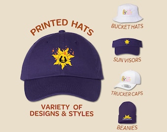 Tangled | Lost Princess Hat | Full Color Printed Hat | Trucker Hat Bucket Hat | Sun Visor Beanie Birthday Cap Disney Family Trip Kids Cap