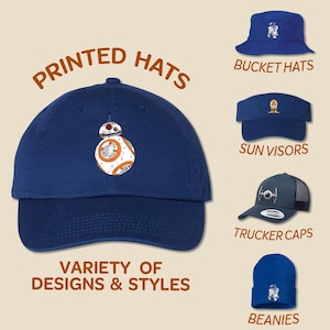Star Wars Printed Hat: BB-8, R2-D2, C-3PO, TIE Fighter