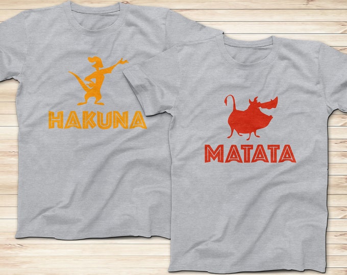 Hakuna Matata Funny Couples Shirts Timon and Pumba Shirts - Etsy
