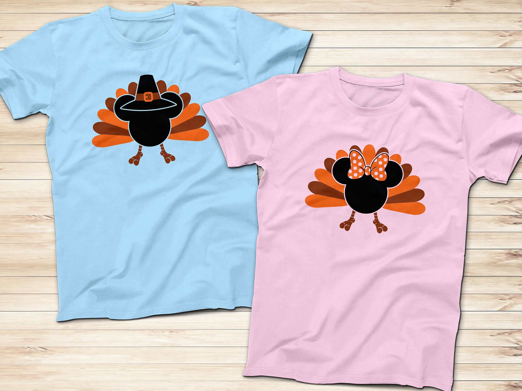 Turkey Thanksgiving Mickey and Minnie 
