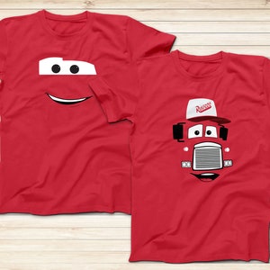 Disney Cars McQueen and Mack Shirts, Lightning McQueen and Mack Truck Disney World Shirt, Adults and Kids Sizes, Short Sleeve Shirt