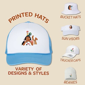 Moana Pua Hei Hei Printed Hat: Kids Birthday Cap