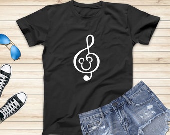 Disney Mickey Music Note Shirt, Music Disney Adult Shirt and Kids Shirt, Short Sleeve Shirt, Disneyland Vacation Shirts, Disney Trip Shirt
