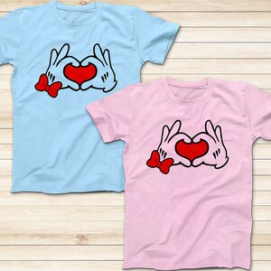 Mickey Heart Hands Shirt, Love Shirt, Love in Mickey Hands, Matching Disney Love Hands Shirt, Disney Vacation Trip Shirt, Relationship Shirt