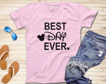 Mejor día de Mickey Disney Camisa, Disney Trip Camisa, Adultos Camisa y Kids Camisa, Camisa de manga corta, Disneyland Camisetas de Vacaciones