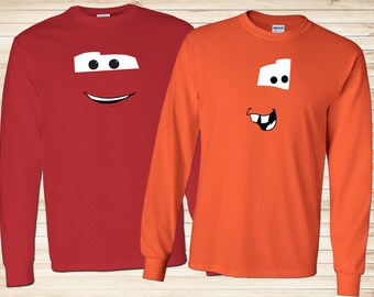 Disney Cars Mcqueen and Mater Shirts Lightning Mcqueen and - Etsy