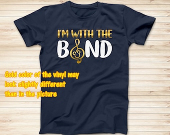 I'm With The Band, Disney Mickey Music Note Shirt, Music Disney Shirts, Short Sleeve Shirt, Disneyland Vacation Shirts, Disney Trip Shirt