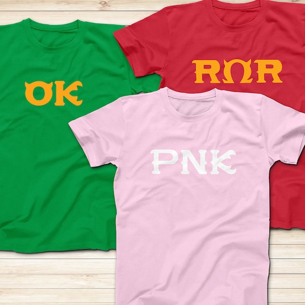 Monsters University Fraternity Sorority Shirts, OK Oozma Kappa, RΩR Roar Omega Roar, PNK Python Nu Kappa, Adults and Kids Shirt