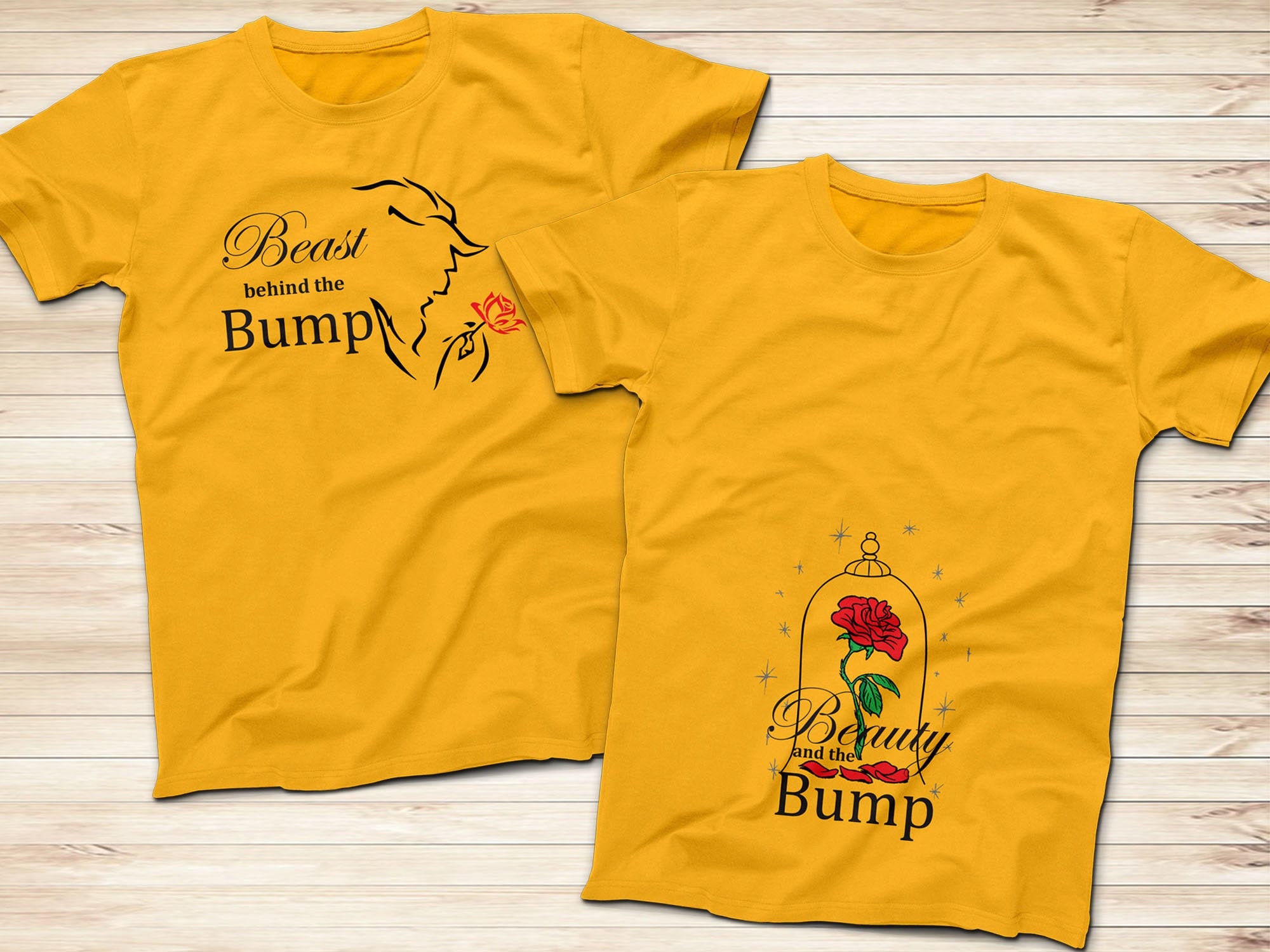 Beauty and The Bump, Beast Behind The Bump Shirt, Beauty and the Beast  Disney Shirt, Pregnancy Announcement, Family Party, Baby Shower Shirt -   Portugal