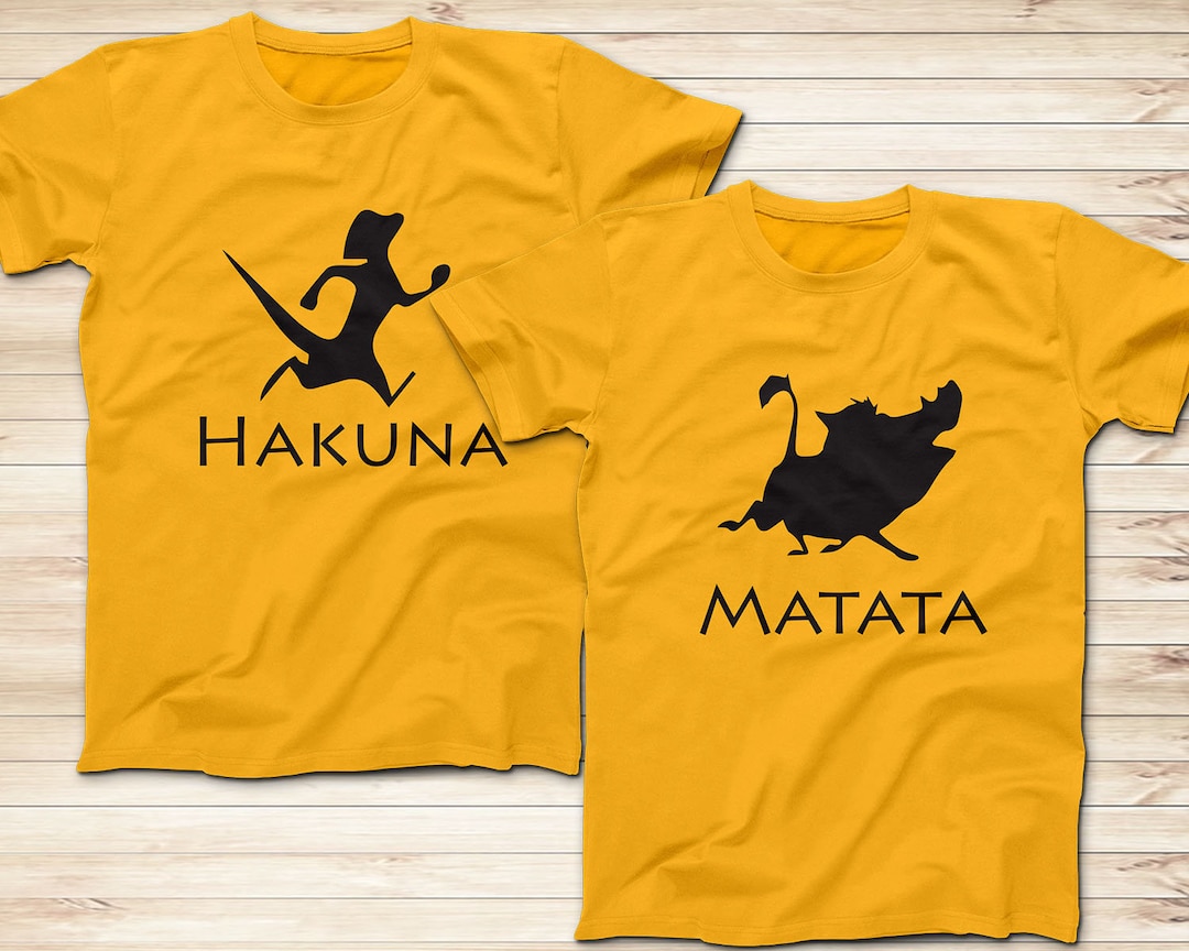 Couples Shirts T Shirt Timon Et Pumba Hakuna Matata Couples Chirts