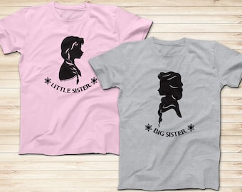 Little and Big Sister Shirts, Elsa and Anna Sister Shirts, Disney Frozen Shirt, Adults and Kids Tee, Family Disney Trip Shirts, Short Sleeve