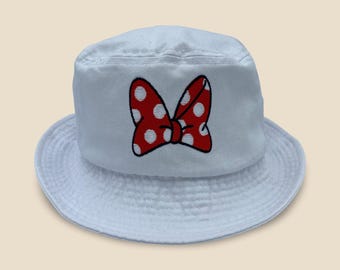 Gorra con lazo bordado de Minnie Mouse y Daisy: gorra ajustable para adultos y jóvenes, sombrero tipo pescador