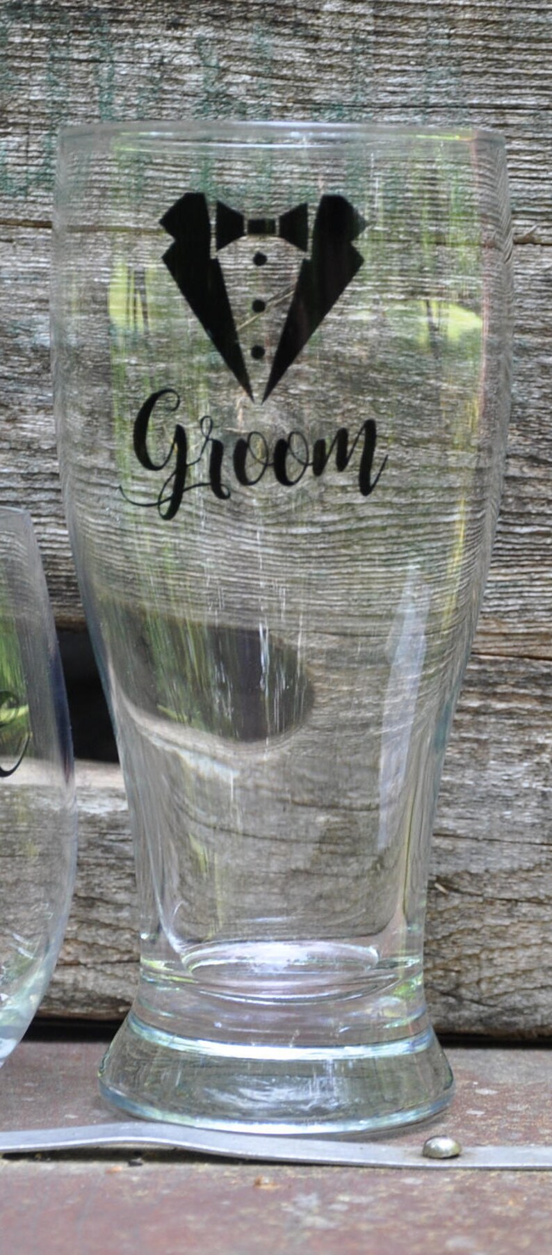 Bride & Groom Glasses Mr and Mrs Glass set His and Hers set Etsy