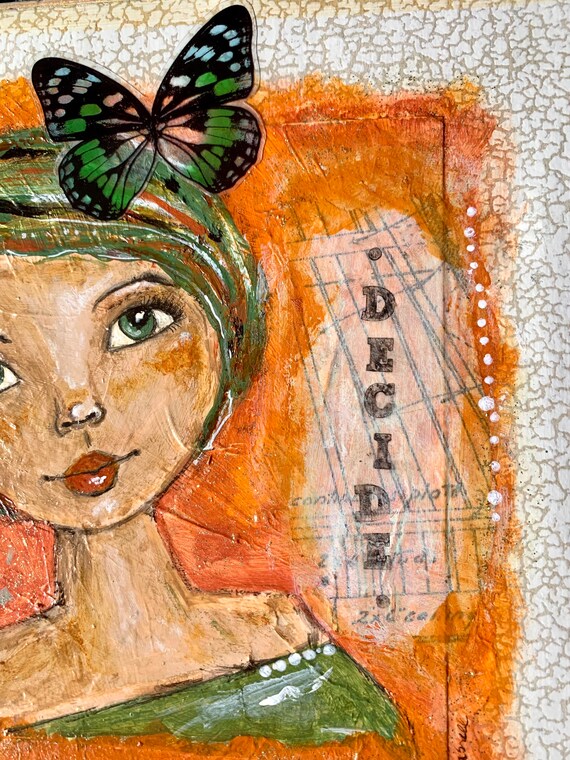 Butterfly Girl｜Acrylic Painting