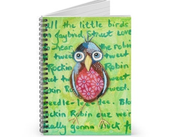 Spiral Notebook - Ruled Line ROCKIN' ROBIN