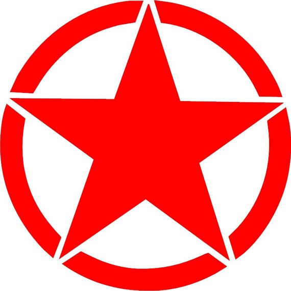 Distressed Military Star Jeep Hood Decal Wrangler JK CJ TJ YJ Truck USA Army #2