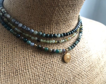 Gemstone Necklace, Crystal Necklace, Layering Necklace