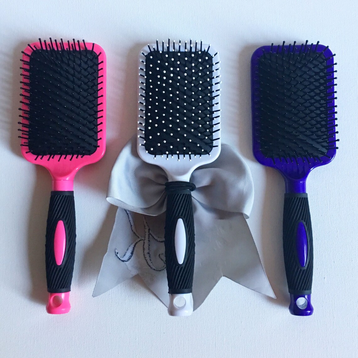 Paddle Brush with Personalized Bow Etsy