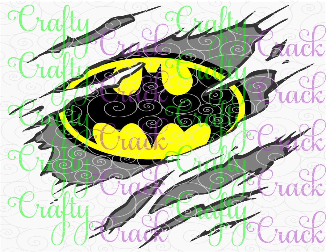 Download Ripped Batman Superhero SVG DXF PNG Digital Download for ...