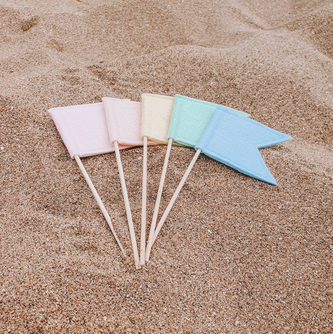 Felt Flags. Mini Felt Sandcastle Flags. Beach Toy Beach Etsy UK