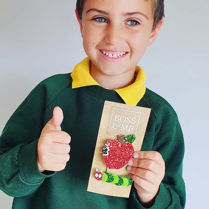 Teacher Gift. Red Apple Hair Clip Thank You Teacher.. Gift Etsy UK