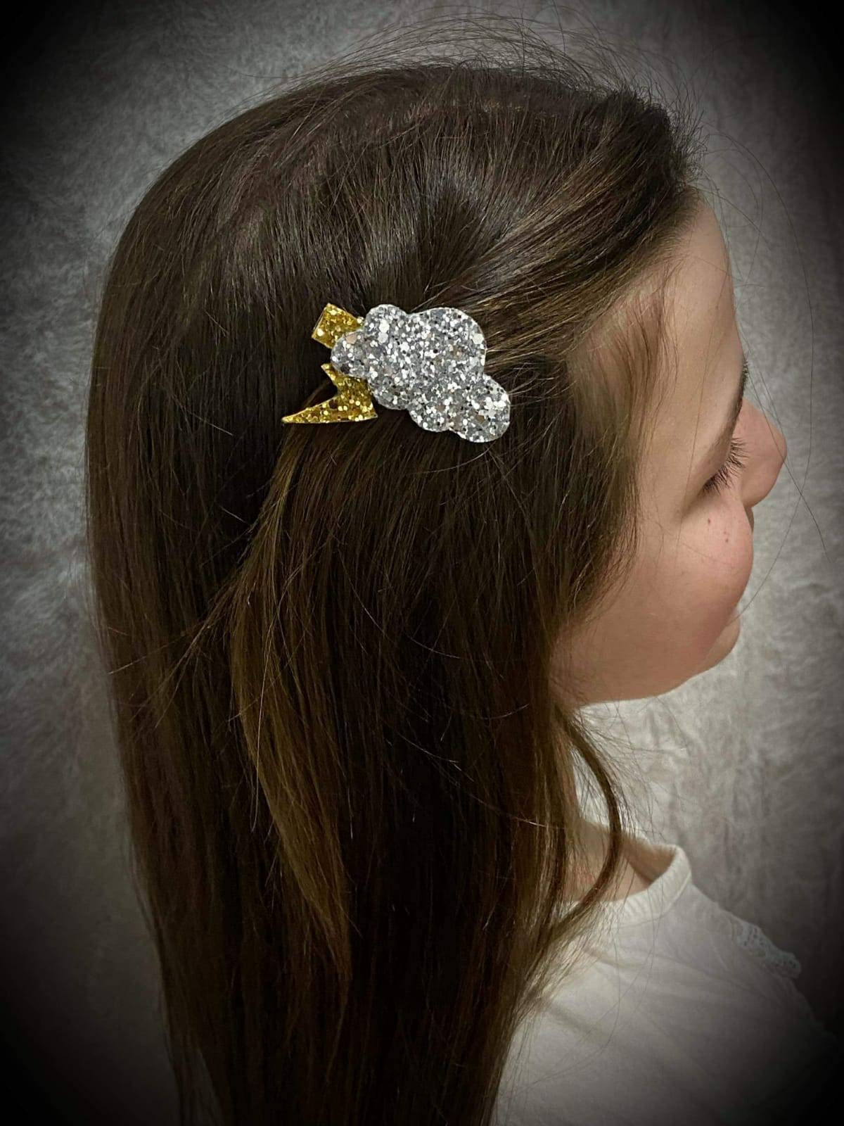Cloud Hair Clips. Girls Hair Accessory. Silver Hair Clips. Etsy UK