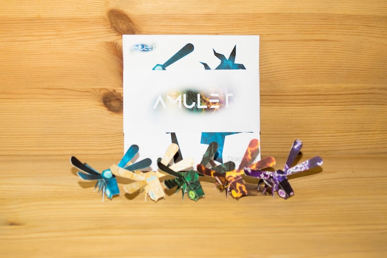 Elemental Dragonfly animal charms Amulet Printed papercraft dragonfly kits 3D papercraft paper art spirit animals animal totems