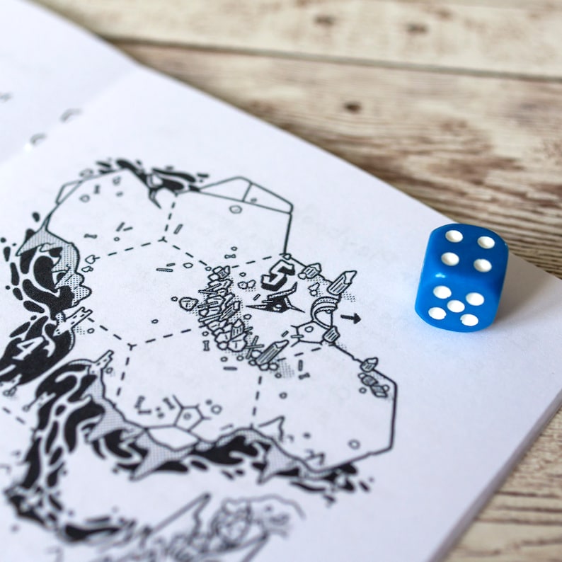 The Shadow of Ilnax A6 fantasy RPG zine tabletop role playing game, dice, geek gift, dungeon crawl, cute furry illustrations image 4