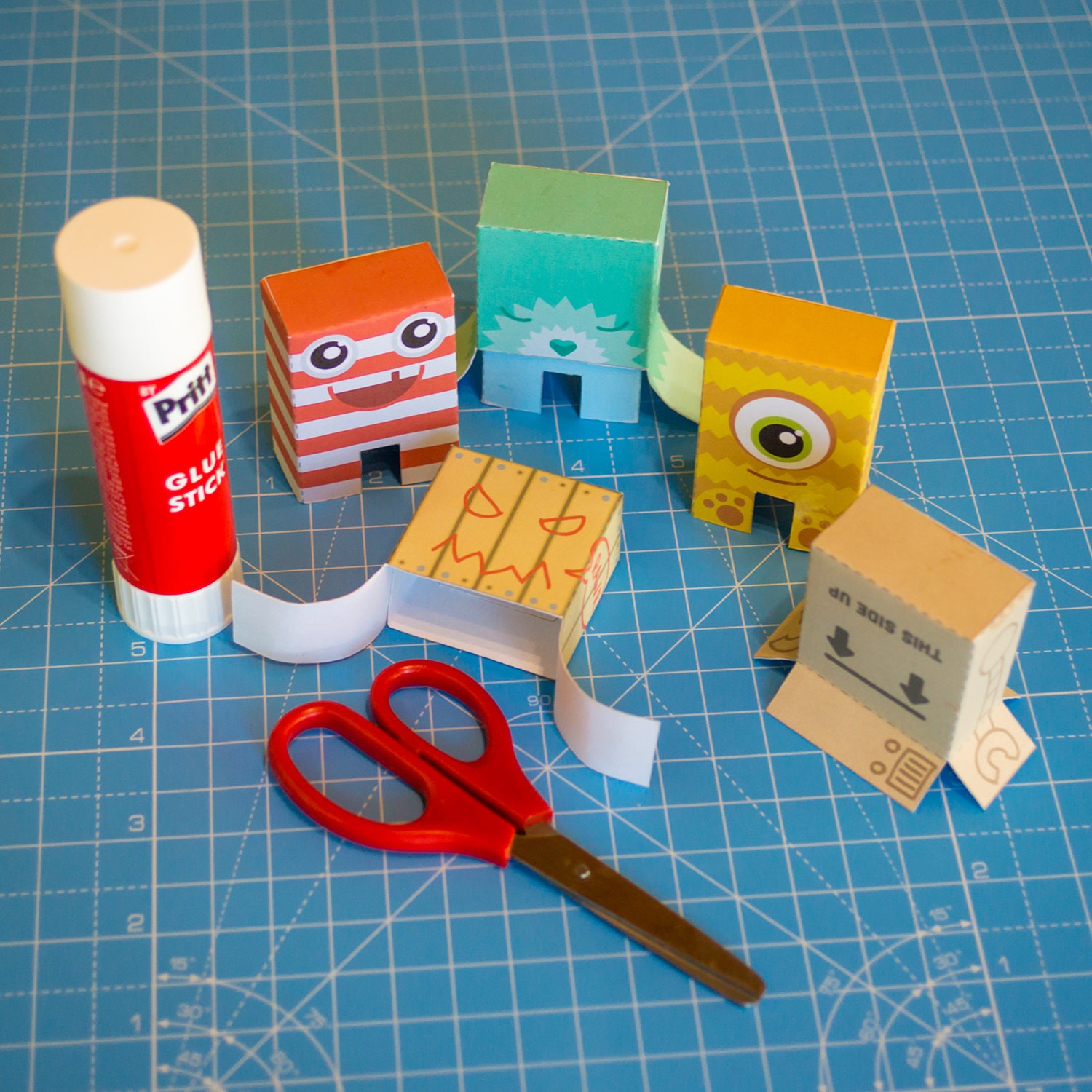 Printable papercraft toy kit kids craft idea make your own Etsy