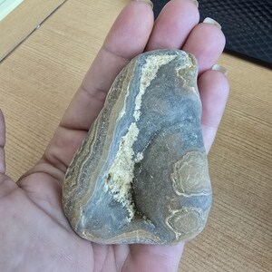 Crowley’s Ridge Agate – 4.2 oz Raw Mississippi Banded Agate, Rare Collector Specimen, Lapidary Rough Rock