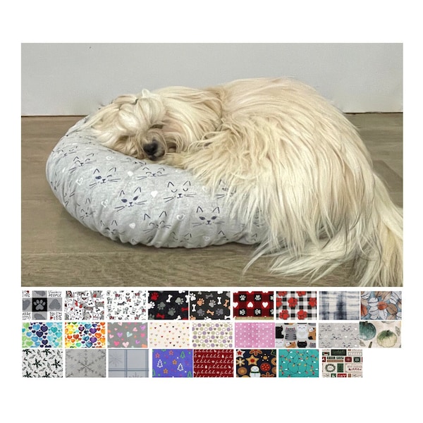 Round Dog Cat Pet Bed Fitted Sheet - Removable, Washable Mattress Cover by PetsyPawz