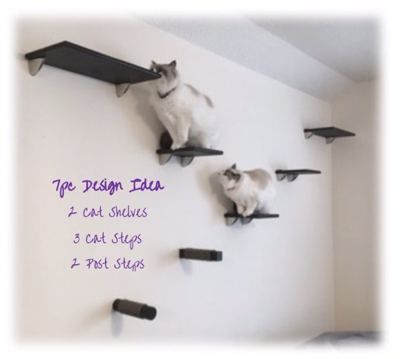 floating cat wall shelves