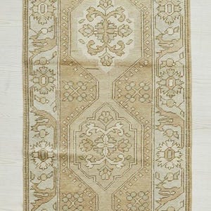 Long Turkish Rug Runner: Handmade Wool Kars Rug (2,3&quot;x13,3&quot;)