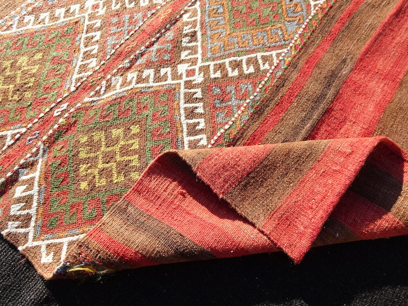 Wall Hanging Kilim Rug43x410 Feetturkish Kilim Etsy