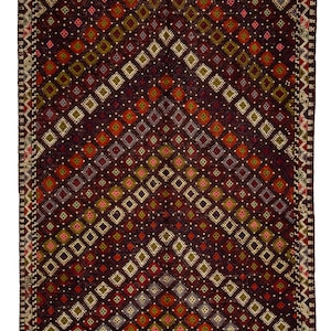 Turkish Kilim Rug,5,5&quot;x8&quot; Feet 164x245 Cm Embroidered Woven Anatolian Area Lovely Kilim Rug,Turkish Kilim Rug,Traditional Woven Kilim Rug.