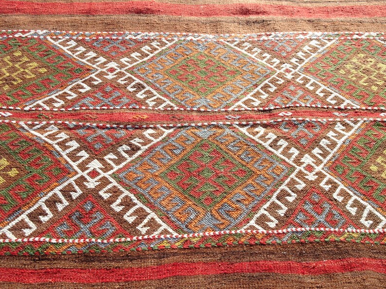 Wall Hanging Kilim Rug43x410 Feetturkish Kilim Etsy